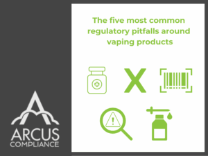 Image representing the 5 most common regulatory pitfalls around vaping products