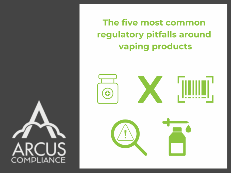 Image representing the 5 most common regulatory pitfalls around vaping products